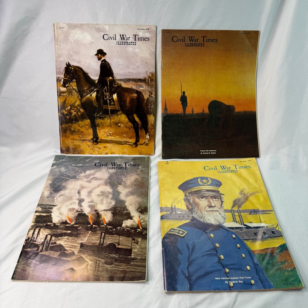 Civil War Times Illustrated Magazine Lot 1978 1979 Vintage History 4 Issues